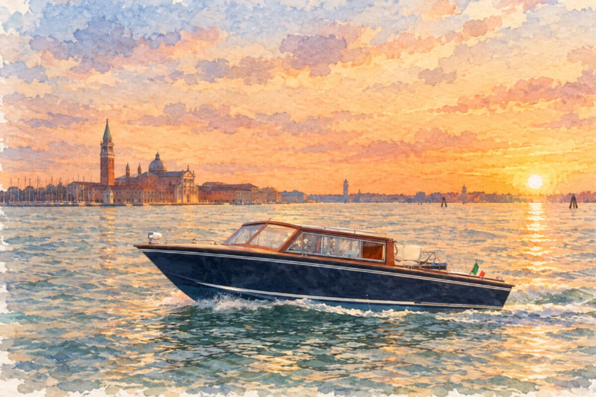Wooden Venetian Crea launch, 1980
